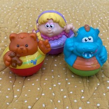 Vintage Playskool 2005 Weebles Dragon Princess & Bear Fairytale Figures
