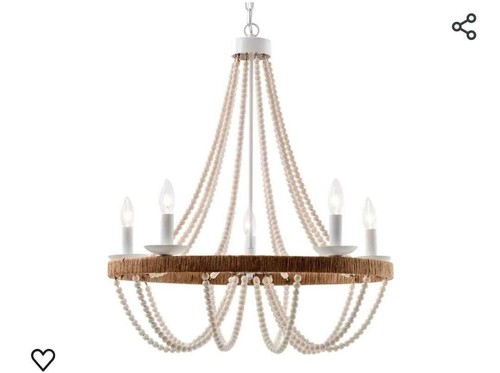 Beaded lights boho candle - beaded, 5