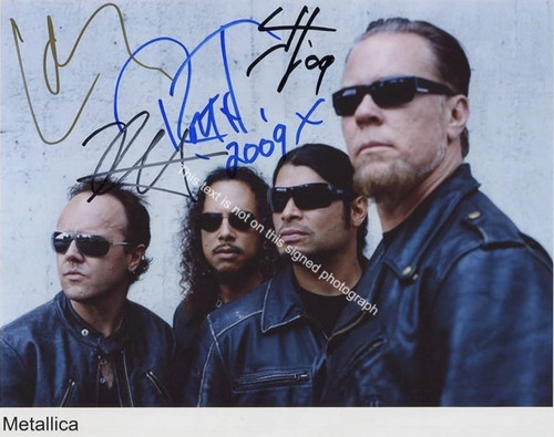 Metallica band signed - band,