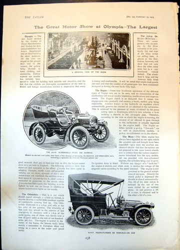 Old print motor show olympia - old,
