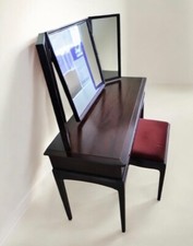 Stag Minstrel 3 Drawer Dressing Table Set With Stool Mirror Brass Handles  P