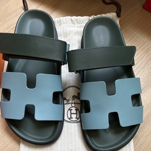 Hermès leather slide - h,