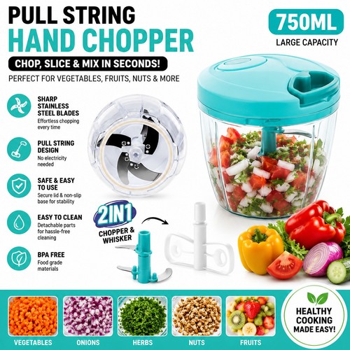 Food processor chopper - food, pull