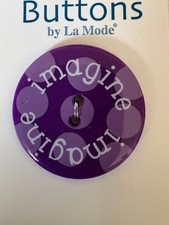 Card ~ La Mode Message Large  Button  IMAGINE