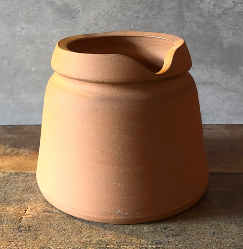 Modern terracotta planter pot - terracotta,