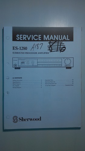 Sherwood 1280 service - sherwood, es-1280