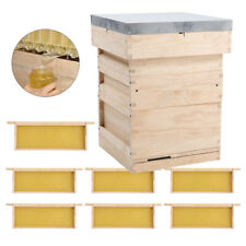 National UK Bee Hive Bee Keeping Wooden Bee Hive House Brood Box Beekeeper NEW