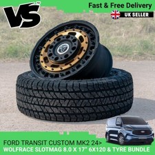 FOR FORD TRANSIT CUSTOM MK2 WOLFRACE SLOTMAG 17" MATTE BRONZE 6X120 WHEEL & TYRE