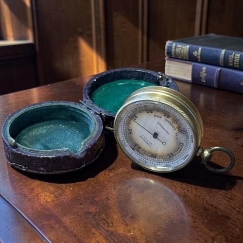 Antique pocket barometer - antique,