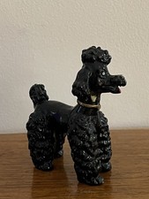 Vintage Black Ceramic Poodle