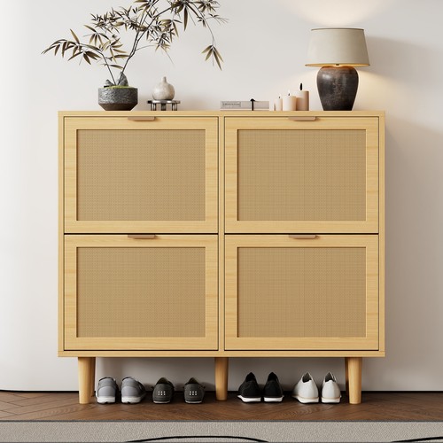 Shoe cabinet rattan with - cabinet,
