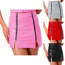 UK Women PU Leather Bodycon