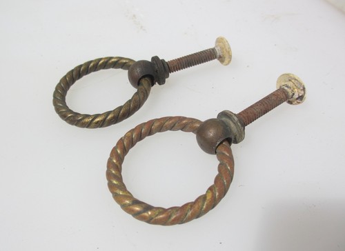 Antique brass cabinet handles - brass,