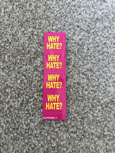 Supreme ss26 why hate sticker - why,
