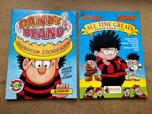 Beano dandy sticker albums - 2,