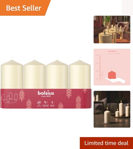 Elegant unscented ivory pillar - unscented,