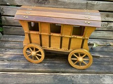 Wooden Romany Gypsy Caravan Vardo Model. Handmade Vintage. Circus heritage. 