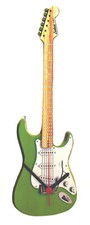 Green Guitar Clock - Guitar