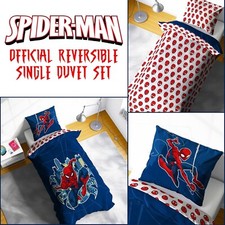 Marvel Spiderman City Swing Streets Kids Boys Polycotton Single Duvet Cover Set