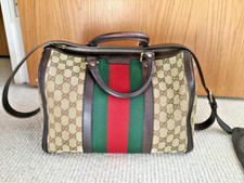 Genuine Gucci Vintage Web Original GG Boston Top Handle Bag