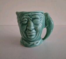 LANCASTER SANDLAND WARE Green Long John Silver Toby Character Jug Vintage 6x7cm