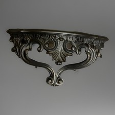 Italian Ornate Wall Shelf – Baroque/Rococo Style – Gold Patina Resin Bracket