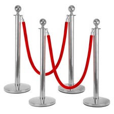 Stanchion Barrier Posts Silver