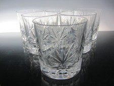 Set of Six Edinburgh Crystal "Star of Edinburgh" Old Fashioned Whisky Glasses