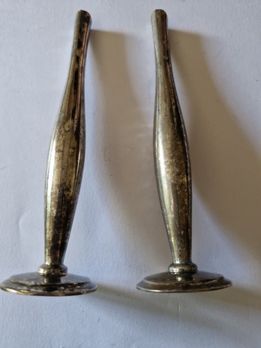 Pair vintage metal single - pair,