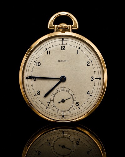 Rare 9ct gold rolex open - rare,