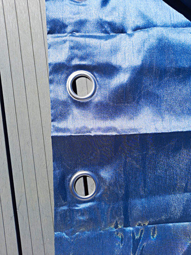 Set lined blue curtains - lined,