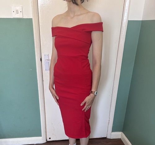Boohoo red dress size - boohoo,