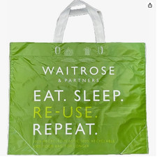 WAITROSE Reusable Recycled Shopping Bags | 45cm x40cm | Set of 5