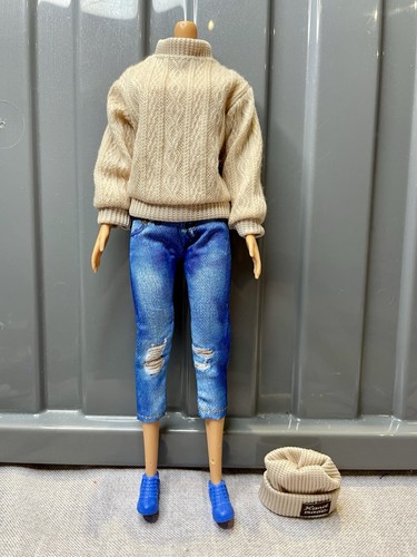 Barbie doll 4pc outfit fawn - 4pc,