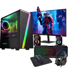 Full Set Up Gaming PC Bundle Core i5 16GB Ram 1TB&128GB SSD 4GB GT730 PC Win 11P