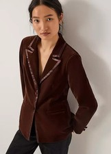 Blazer copper velvet satin