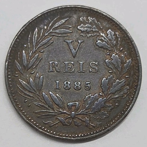 1885 portugal five reis - five,