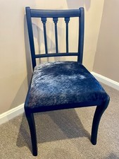 Genuine Cow hide occasional chair upcycled black