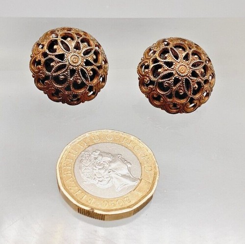 Vintage domed pierced brass - vintage,