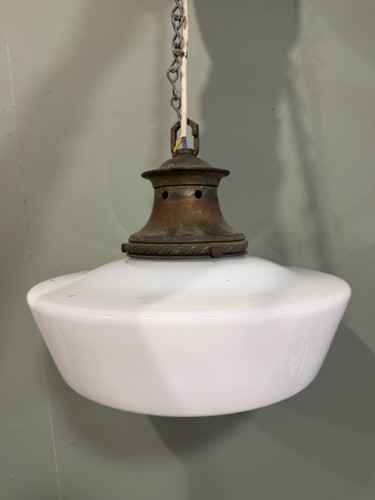 Antique oplaine glass - glass, copper