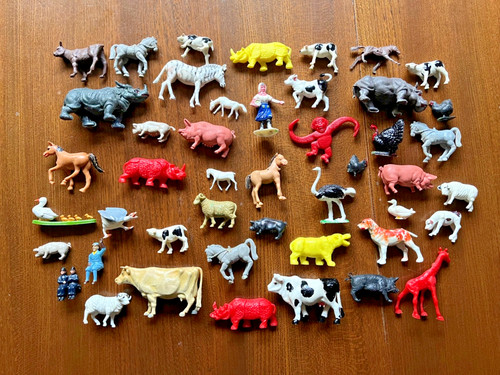 Vintage plastic figures - plastic,