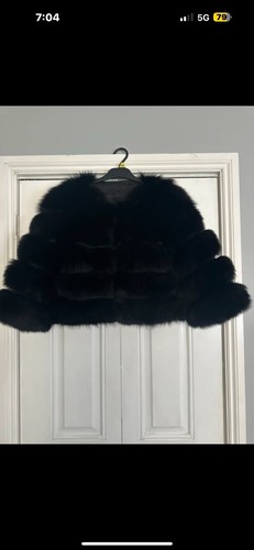 Womens black real fur short - womens,