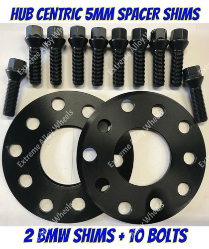 Black alloy wheel spacers 5mm - wheel,