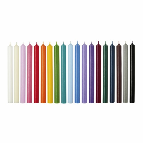 Solid coloured cylinder candle - coloured,