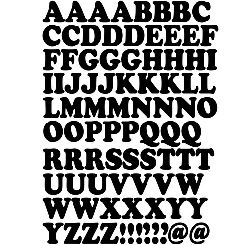 Alphabet decal vinyl stickers - decal,