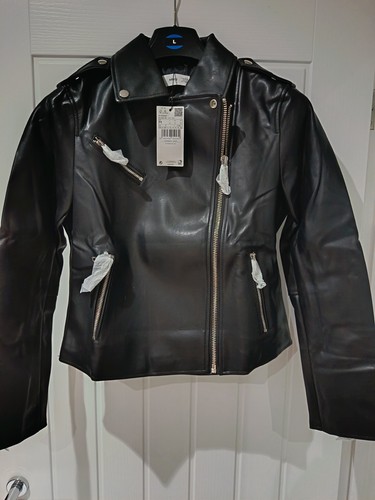 Mango mng women black faux - mng,