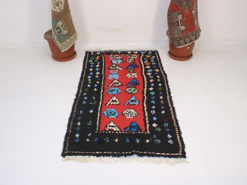 Vintage turkish shaggy rug - vintage,