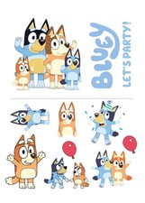 Bluey Premium Edible Icing Sheet Cake Topper Cupcake Decoration 