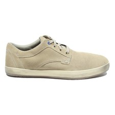 CAT Mens Casual Lace-Up Leather Shoes Beige UK 8 Comfortable Everyday Footwear