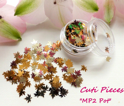 Nail art glitter maple - nail,